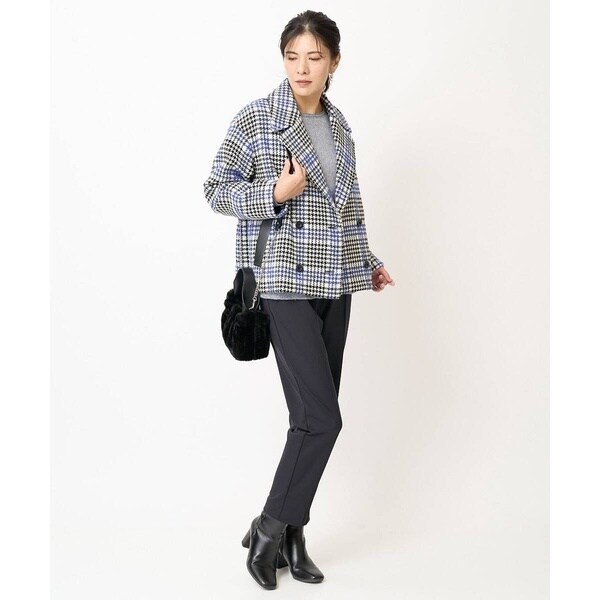 ジョルジュ・レッシュ（GEORGES RECH）/千鳥柄ツイードショートPコート