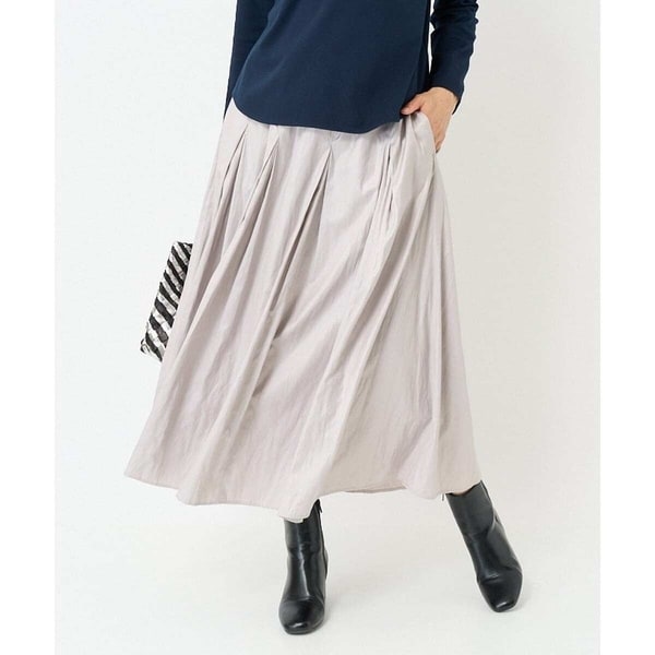 ジョルジュ・レッシュ（ES RECH）/[日本製]エコソフトレザーギャザースカート