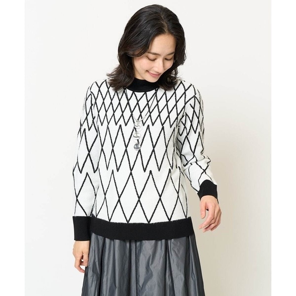 ジョルジュ・レッシュ（ES RECH）/ブークレダイヤジャガードハイネックニット