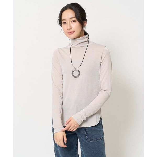 ジョルジュ・レッシュ（ES RECH）/[日本製]シャイニー天竺シアーハイネックカットソー