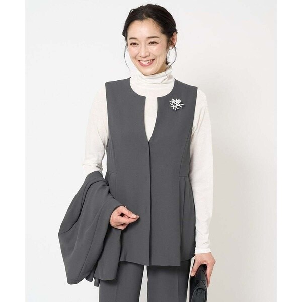 スピックアンドスパン　コットンシルクリネンニットベスト スピック＆スパン（Spick and Span）/コットンシルクリネンニット