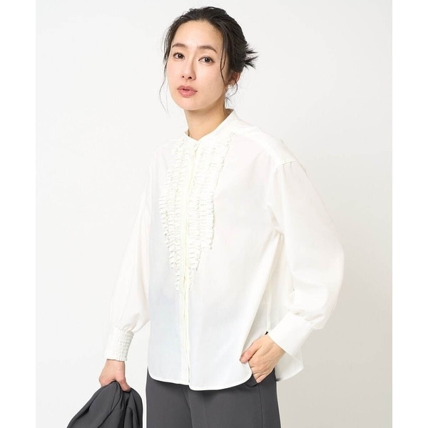 ジョルジュ・レッシュ（ES RECH）/スタンドカラーフリルブラウス
