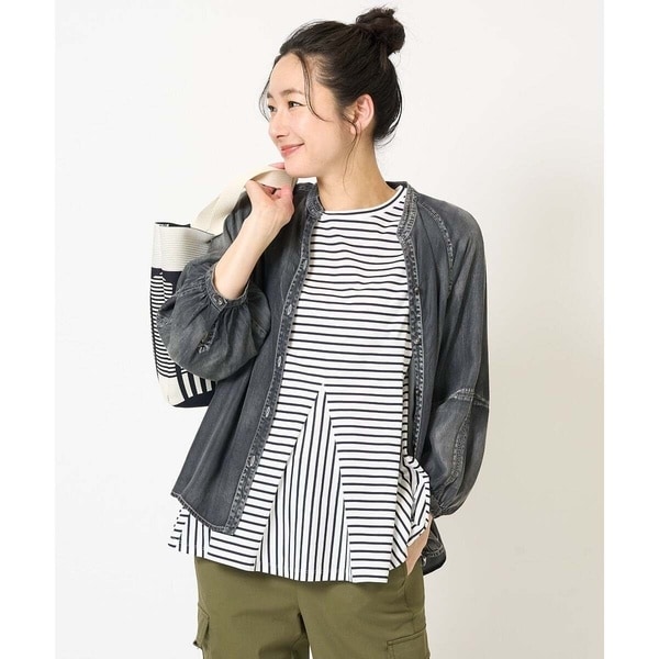 ジョルジュ・レッシュ（ES RECH）/ライトデニムランタンスリーブブラウス