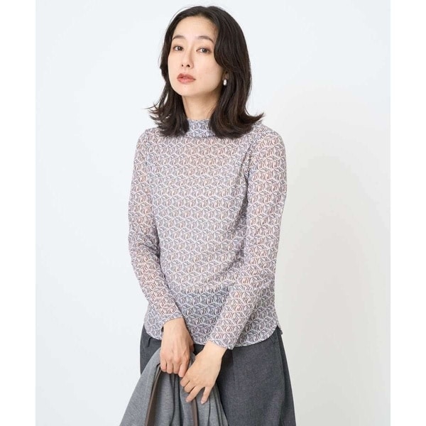 ジョルジュ・レッシュ（ES RECH）/[日本製]シアーボトルネックロゴカットソー