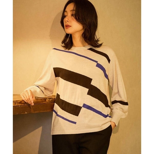 ジョルジュ・レッシュ（ES RECH）/レクタングルインターシャニット