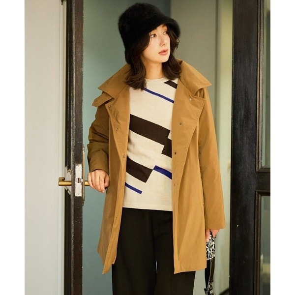 ジョルジュ・レッシュ（ES RECH）/ステッチレスステンカラーミドルダウンコート