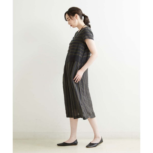 ジャンニ・ロ・ジュディチェ（GIANNI LO GIUDICE）/【洗える】ツイルストライプワンピース ジャンニ・ロ・ジュディチェ（GIANNI LO GIUDICE）/【洗える】ツイル