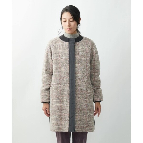 ジャンニ・ロ・ジュディチェ/ファンシーツイードキルティング中綿コート ジャンニ・ロ・ジュディチェ/ファンシーツイードキルティング中綿