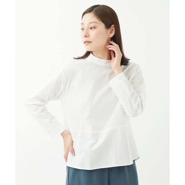 ジャンニ・ロ・ジュディチェ（GIANNI LO GIUDICE）/[洗える]オーガニックリップクロススタンドカラーオーバーブラウスの通販は 13,750円