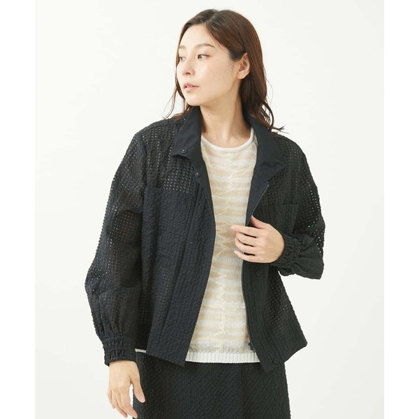 ジャンニ・ロ・ジュディチェ（GIANNI LO GIUDICE）/[洗える]シースルーギンガムチェック柄ブルゾン