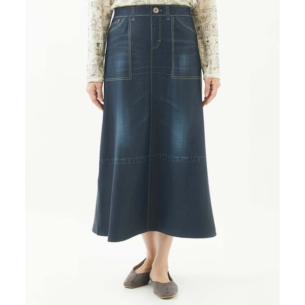 ジャンニ・ロ・ジュディチェ（GIANNI LO GIUDICE）/[洗える・リバーシブル]微起毛デニム両面プリントスカート