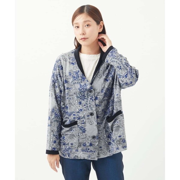 ジャンニ・ロ・ジュディチェ（GIANNI LO GIUDICE）/[洗える・日本製]ワンダーランドジャガードカーディガン_1