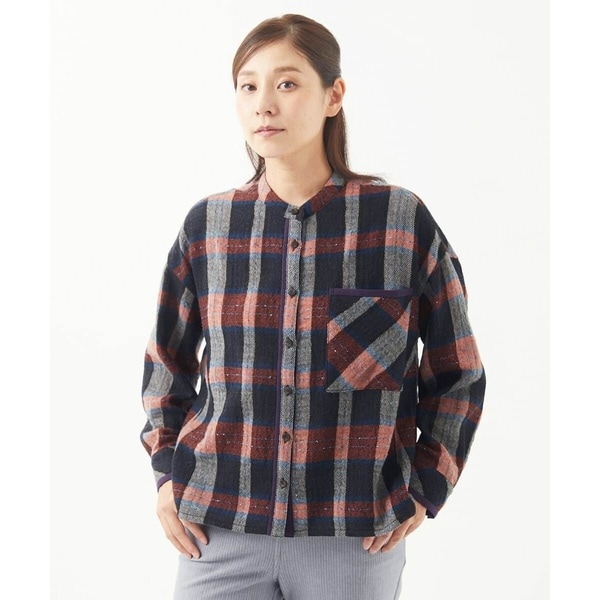 ジャンニ・ロ・ジュディチェ（GIANNI LO GIUDICE）/カスリウールリファインチェックブラウス