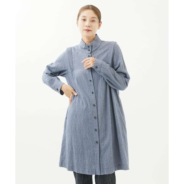 ジャンニ・ロ・ジュディチェ（GIANNI LO GIUDICE）/[洗える]先染めストライプロングブラウス