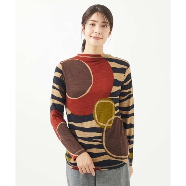 ジャンニ・ロ・ジュディチェ（GIANNI LO GIUDICE）/[洗える・日本製]ウールガーゼ天竺ゼブラカットソー