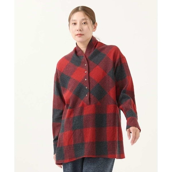 ジャンニ・ロ・ジュディチェ（GIANNI LO GIUDICE）/ウールリファインガーゼチェックブラウス