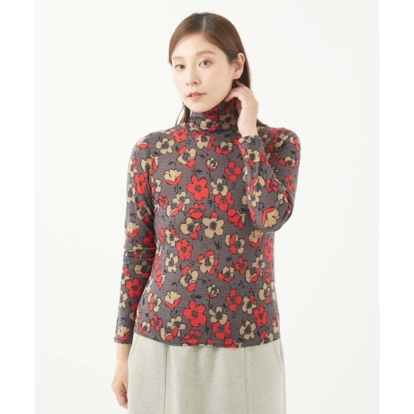 ジャンニ・ロ・ジュディチェ（GIANNI LO GIUDICE）/[洗える・日本製]ウールガーゼ天竺アニマルカットソー 2025 トップス [洗える・日本製]ウールガーゼ天竺アニマルカットソー