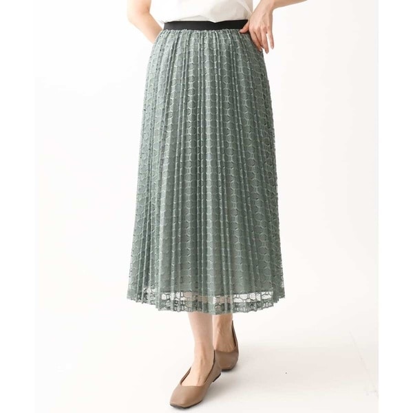 ジャンニ・ロ・ジュディチェ（GIANNI LO GIUDICE）/[洗える]ポリエステルクロシェ風レーススカート