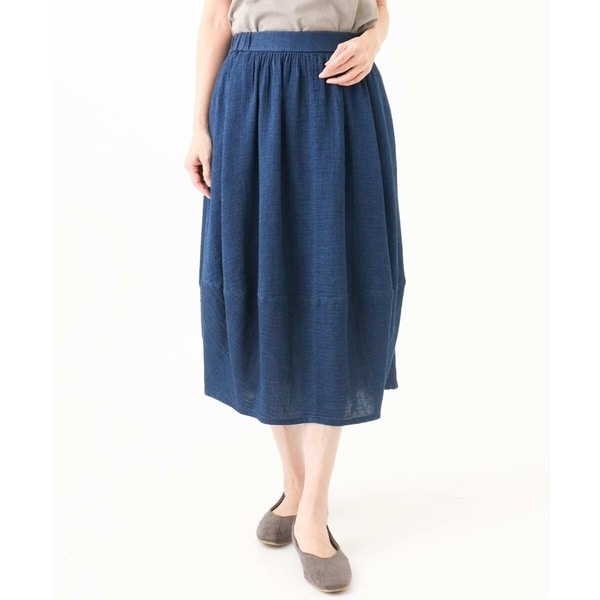 ジャンニ・ロ・ジュディチェ（GIANNI LO GIUDICE）/[洗える]二重織ガーゼデニムスカート