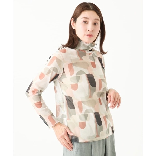 ジャンニ・ロ・ジュディチェ（GIANNI LO GIUDICE）/[洗える・日本製]アブストラクト柄サモーラチュールカットソー