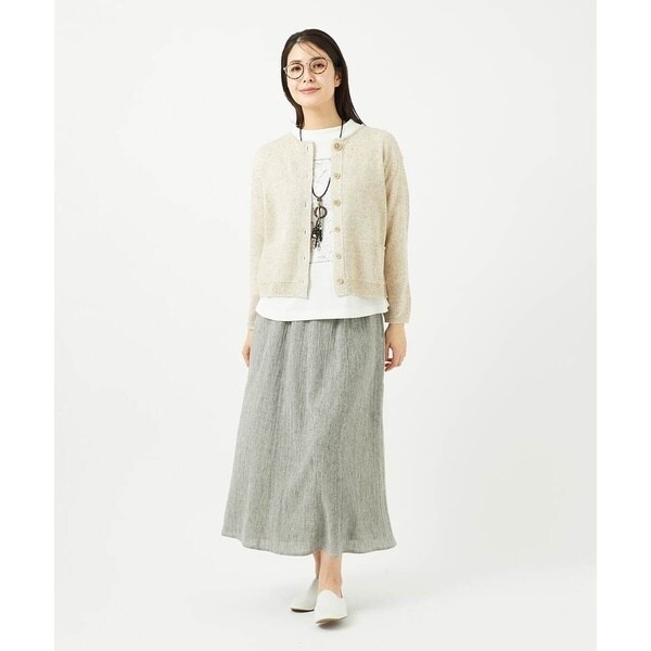 ジャンニ・ロ・ジュディチェ] 人気デザイン/日本製 リネンニットジレ