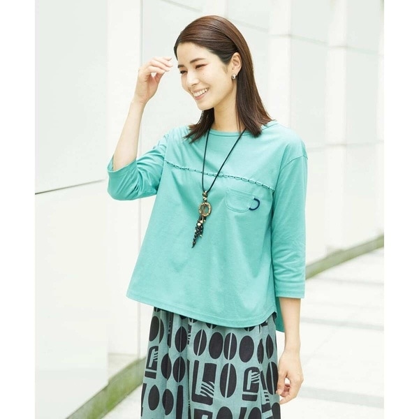 ジャンニ・ロ・ジュディチェ（GIANNI LO GIUDICE）/[洗える]アンチスウェットステッチ刺繍カットソー