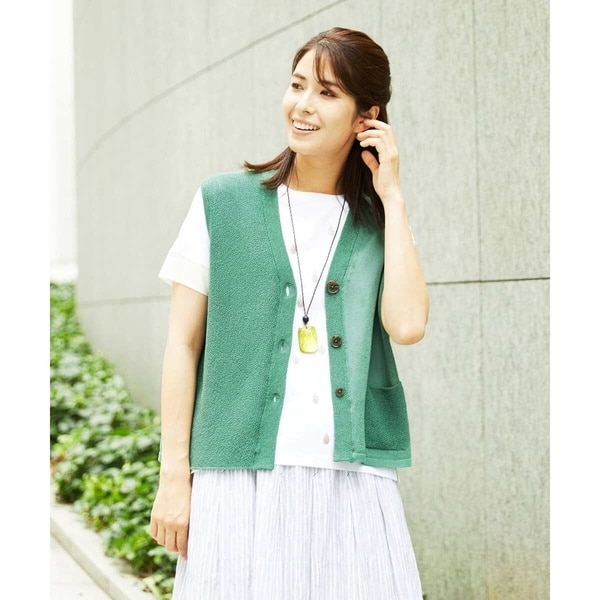 ジャンニ・ロ・ジュディチェ（GIANNI LO GIUDICE）/[洗える]ペーパーヤーンニットジレ