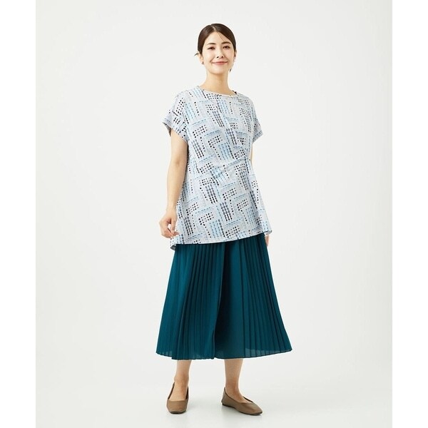 ジャンニ・ロ・ジュディチェ（GIANNI LO GIUDICE）/[接触冷感・洗える]ラインドットプリントチュニック_18