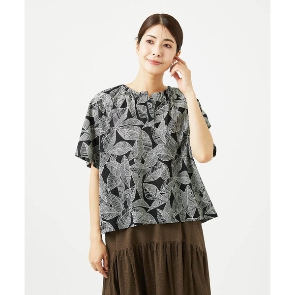 ジャンニ・ロ・ジュディチェ（GIANNI LO GIUDICE）/[洗える]ミラクルウェーブリーフプリントブラウス