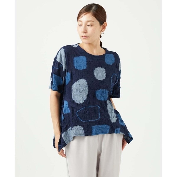 ジャンニ・ロ・ジュディチェ（GIANNI LO GIUDICE）/[洗える・日本製]キャッチワッシャージャガードフリルカットソー