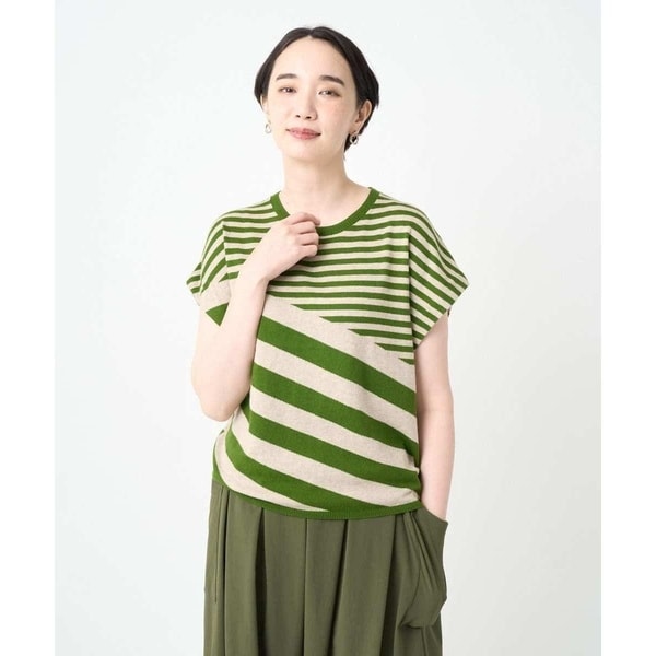 ジャンニ・ロ・ジュディチェ（GIANNI LO GIUDICE）/[洗える]シルク混ボーダーニット