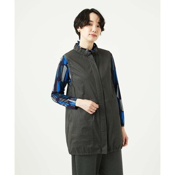 ジャンニ・ロ・ジュディチェ（GIANNI LO GIUDICE）/[洗える]マイクロストライプストレッチロングベスト_11