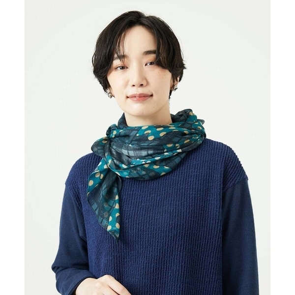 ジャンニ・ロ・ジュディチェ（GIANNI LO GIUDICE）/[洗える]モダールカシミヤイタリアプリントストール