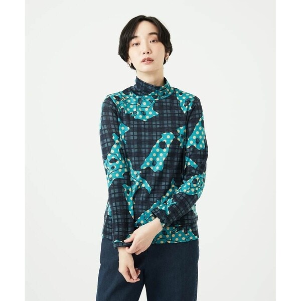 ジャンニ・ロ・ジュディチェ（GIANNI LO GIUDICE）/[洗える・日本製]ウールガーゼ天竺イタリアプリントカットソー