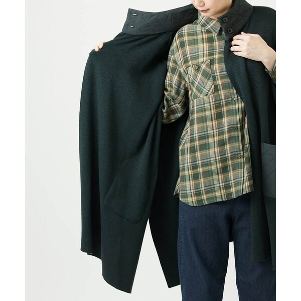 ジャンニ・ロ・ジュディチェ（GIANNI LO GIUDICE）/[洗える]キルトドッキングニットポンチョ ジャンニ・ロ・ジュディチェ（GIANNI LO GIUDICE）/[洗える]キルト