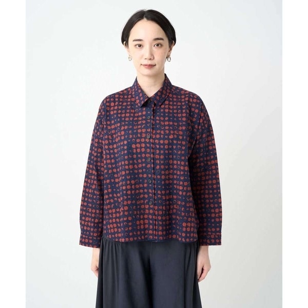 ジャンニ・ロ・ジュディチェ（GIANNI LO GIUDICE）/[洗える・日本製]塩縮イレギュラードットブラウス