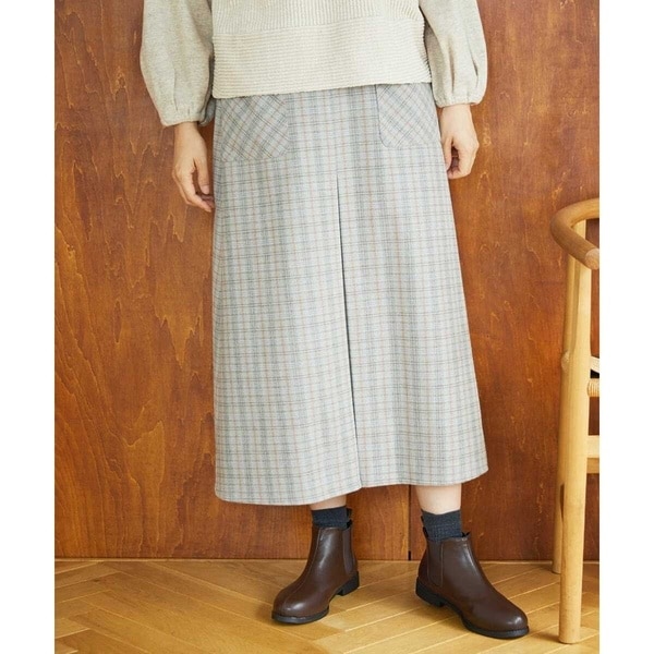ジャンニ・ロ・ジュディチェ（GIANNI LO GIUDICE）/[洗える]レーヨン混ストレッチチェックスカート_1