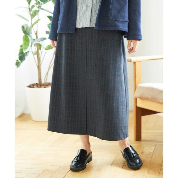 ジャンニ・ロ・ジュディチェ（GIANNI LO GIUDICE）/[洗える]レーヨン混ストレッチチェックスカート_8