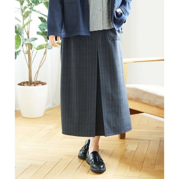 ジャンニ・ロ・ジュディチェ（GIANNI LO GIUDICE）/[洗える]レーヨン混ストレッチチェックスカート_9