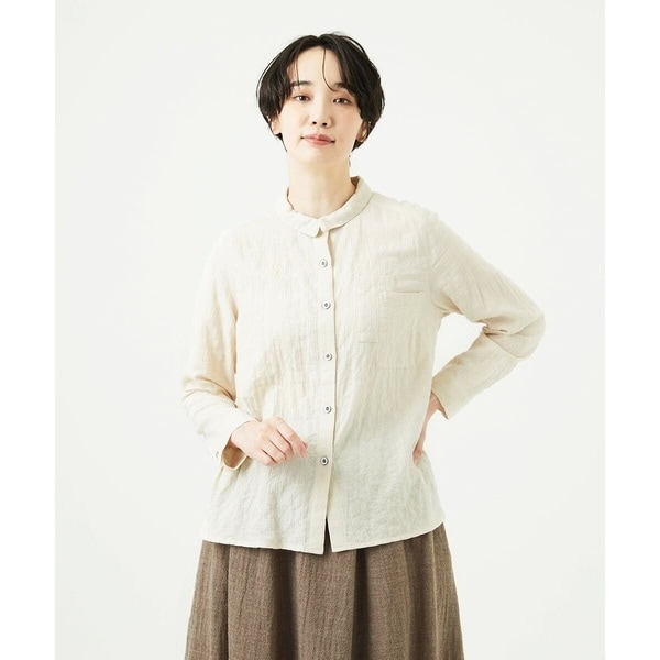 ジャンニ・ロ・ジュディチェ（GIANNI LO GIUDICE）/[洗える]シャーリング起毛ブラウス