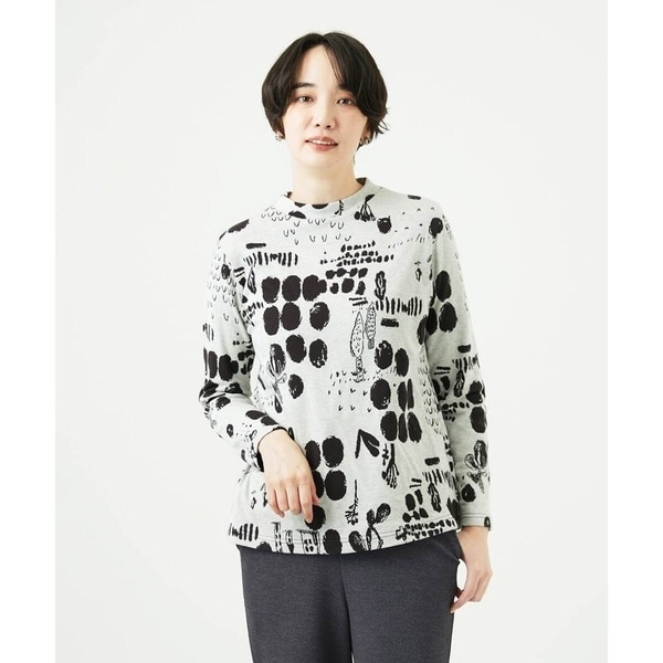 ジャンニ・ロ・ジュディチェ（GIANNI LO GIUDICE）/[洗える・日本製]幾何柄両面選針カットソー