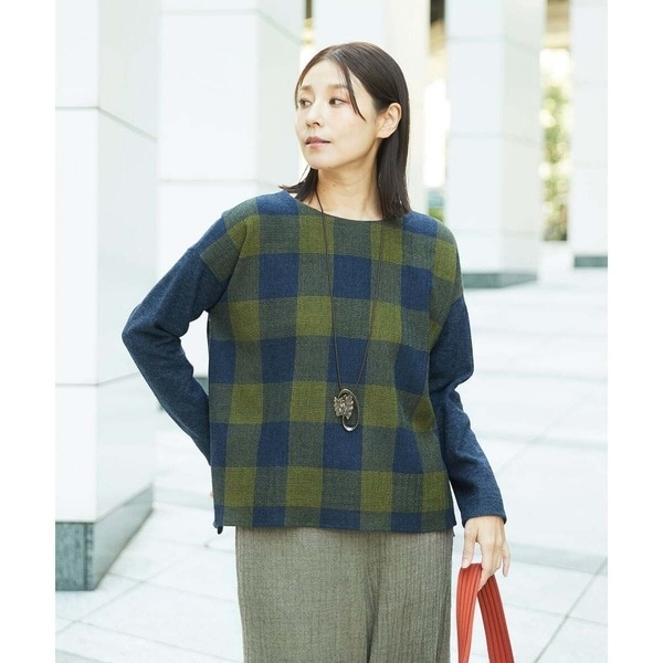 ジャンニ・ロ・ジュディチェ（GIANNI LO GIUDICE）/[日本製]リファインガーゼブロックチェックプルオーバー