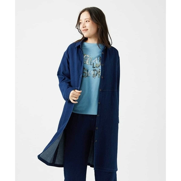 ジャンニ・ロ・ジュディチェ（GIANNI LO GIUDICE）/[洗える]二重織ガーゼデニム製品染めブラウス