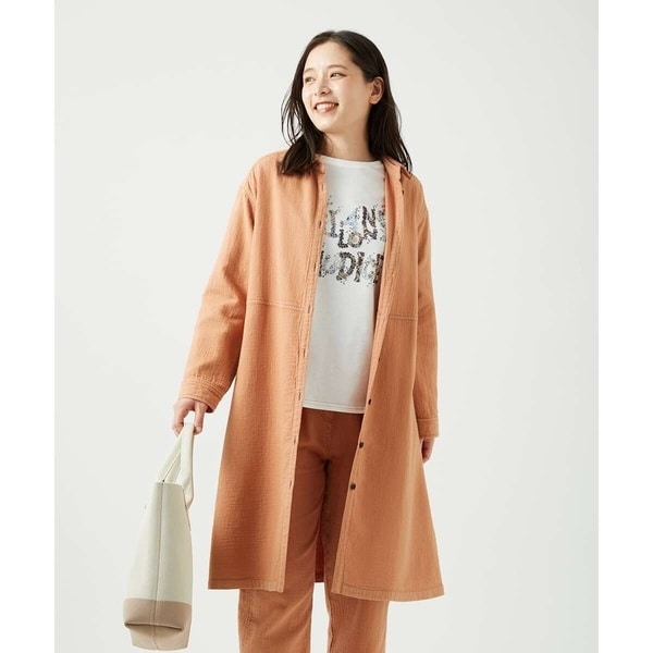 ジャンニ・ロ・ジュディチェ（GIANNI LO GIUDICE）/[洗える]二重織ガーゼデニム製品染めブラウス_1