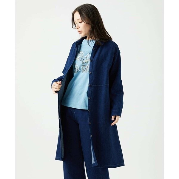 ジャンニ・ロ・ジュディチェ（GIANNI LO GIUDICE）/[洗える]二重織ガーゼデニム製品染めブラウス_2
