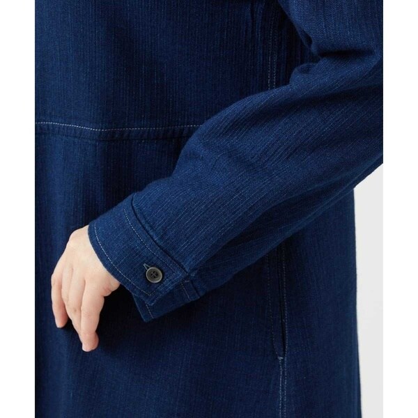 ジャンニ・ロ・ジュディチェ（GIANNI LO GIUDICE）/[洗える]二重織ガーゼデニム製品染めブラウス_7