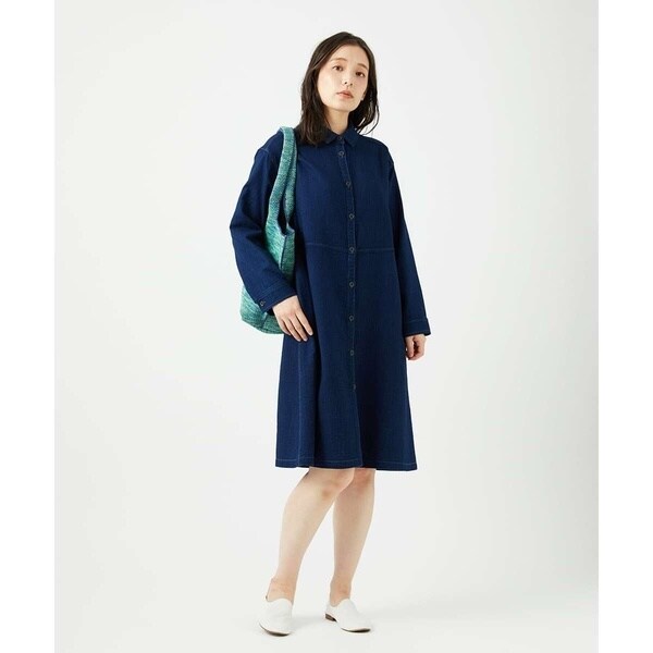 ジャンニ・ロ・ジュディチェ（GIANNI LO GIUDICE）/[洗える]二重織ガーゼデニム製品染めブラウス_12