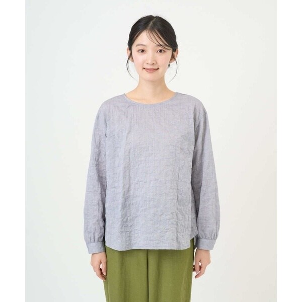 ジャンニ・ロ・ジュディチェ（GIANNI LO GIUDICE）/[洗える・日本製]シャーリングシャンブレーブラウス_5
