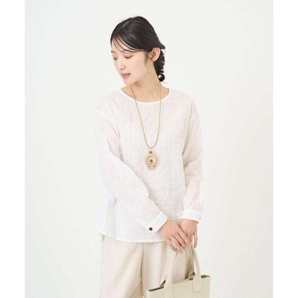 ジャンニ・ロ・ジュディチェ（GIANNI LO GIUDICE）/[洗える・日本製]シャーリングシャンブレーブラウス_19