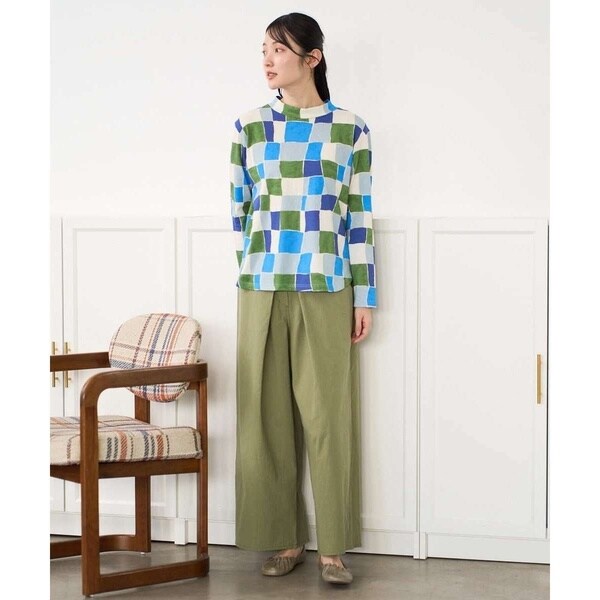 ジャンニ・ロ・ジュディチェ（GIANNI LO GIUDICE）/[洗える・日本製]コットン天竺ブロックチェックプリントカットソー_15